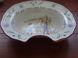 PLATER CERAMIC DISH BARBER BEARD DISH FRANCE REVOLUTION 1789 "Ah ça ira ça ira" - Picture 1 of 11