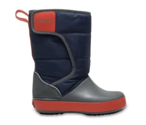 Crocs Kids Snow Boots Unisex US Shoes Size C 11 Navy Red - Picture 1 of 10