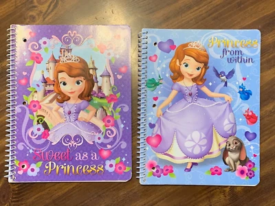 Lote de 2 Cuadernos Sofía La Primera Espiral 70 Páginas Ancho Regladas Disney Foto 1 de 4