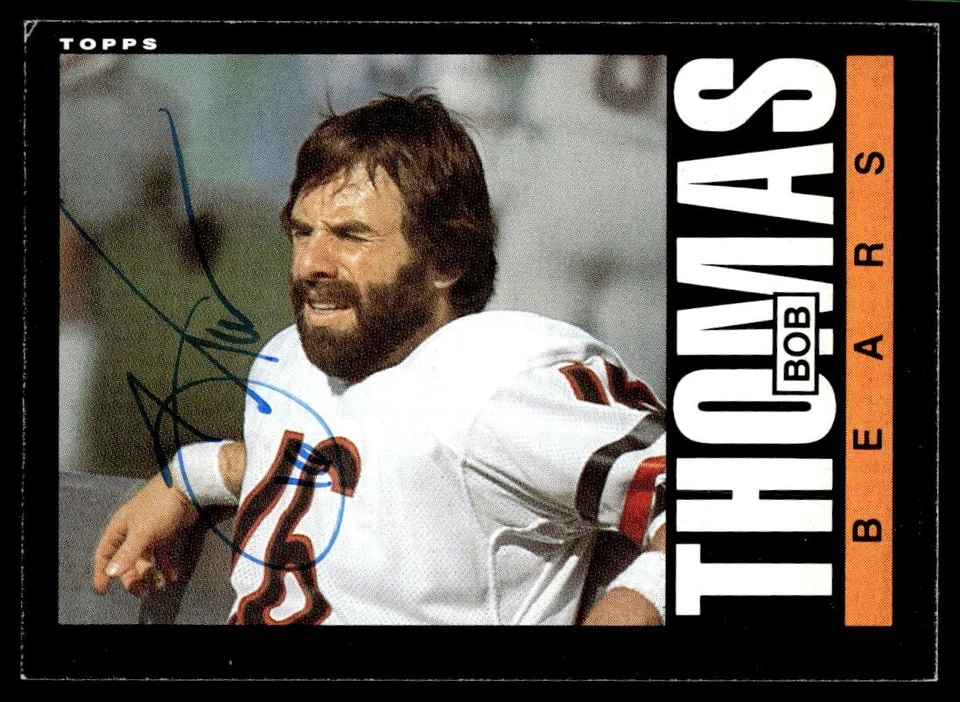 Bob Thomas Signed CHICAGO BEARS Card   1985 Topps - Image 1 of 1