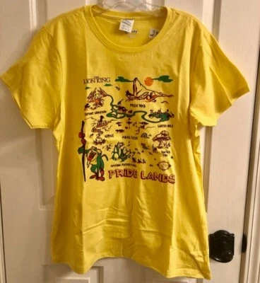 Disney Treasures from the Vault Lion King Pride Lands T-shirt Ladies' XL Yellow - Image 1 of 4