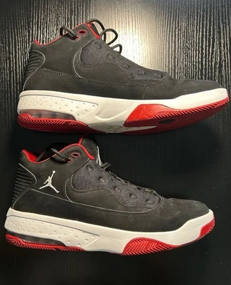 Size 10.5 - Jordan Max Aura 2 Black/White Gym Red - Image 1 of 4