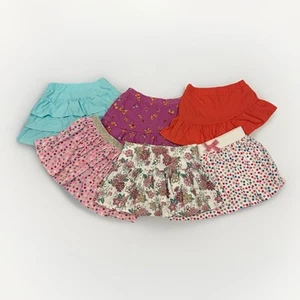 Garanimals Mizrahi Rowley Lot 6 Skorts Solid Dots Butterfly Floral Girls 5/5-6 - Picture 1 of 24