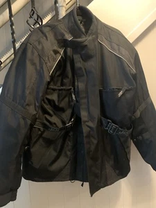 J&S Motorcycle Waterproof Jacket Size S/M With Shoulder And Elbow Armour - Picture 1 of 7
