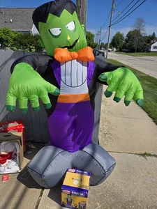 De Colección Gemmy Inflable Frankenstein Halloween Monstruo Walmart Ilumina Murciélago Raro - Imagen 1 de 10