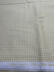 Julia's Garden by Deborah Edwards Northcott Yellow Gingham Checkered 21613 4 Yds - Picture 1 of 5