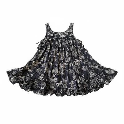 Blusa Top Free Peop Mujer Grande Negra Tanque Caballo Estampado Western Sin Mangas Foto 1 de 4