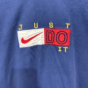 Vintage Nike Just Do It T Shirt Patch bestickt Gr. XL USA 90s Single Stitch - Bild 1 von 16