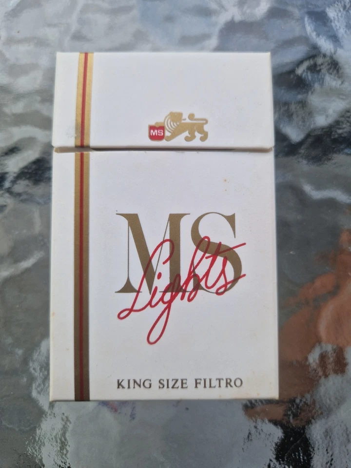PACCHETTO SIGARETTE VUOTO OLD CIGARETTES PACKET EMPTY - MS LIGHTS -SS - Immagine 1 di 1