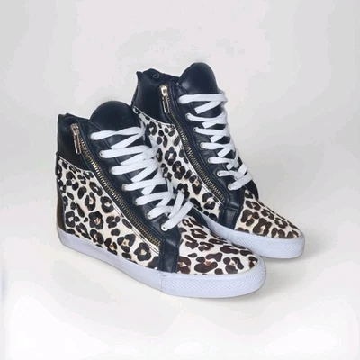 Zapatillas de deporte Juicy Couture de caña alta de cuero/pelo de vaca. Talla 5,5 EU 38,5. Foto 1 de 4