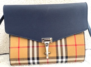Cartera Bandolera de Cuero a Cuadros Burberry Macken House ¡VER TODO AHORA! - Imagen 1 de 9