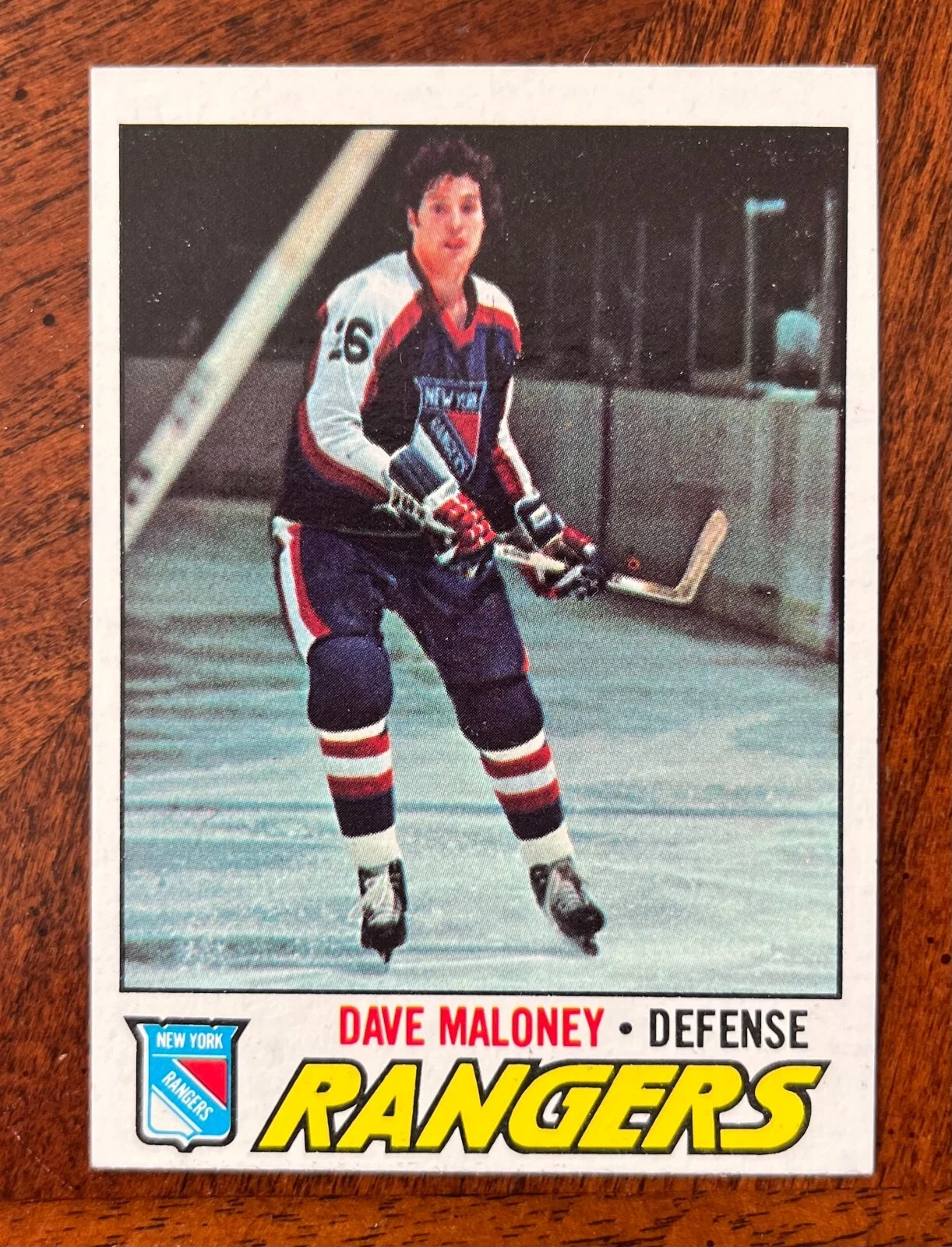 1977 Topps DAVE MALONEY #41 NEW YORK RANGERS NM