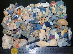 2500ct/Half Kg Gamble Opal Parcel Many colors Natural Mined Lightning Ridge 803 - Picture 1 of 5