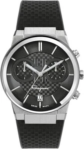 Ferragamo Chronograph SFME00121 Quartz Men's Watch Black Strap & Steel Dial 42mm - Picture 1 of 5