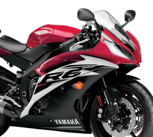 2014 YAMAHA YZF R6 ER/C-YZF-R6 GRAPHICS KIT STICKERS RED WHITE - Picture 1 of 14