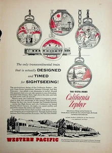 Original Western Pacific AD Highlighting: The Only transcontinental train - Picture 1 of 2