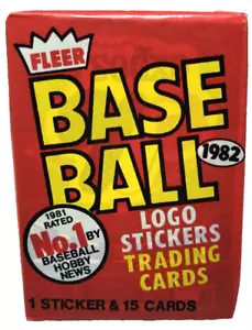 1982 Fleer Baseball WAX PACK 15 cards 1 sticker -possible Ripken rookie? - Picture 1 of 2