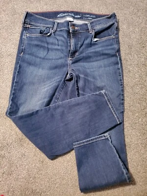 Women's Eddie Bauer Slightly Curvy Skinny Jegging Dark Stretch Jeans Size 10 P - Image 1 of 4