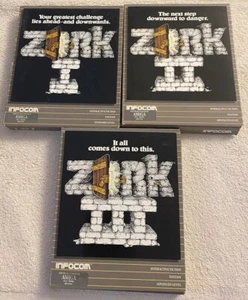 Infocom Zork I ~ Zork II ~ Zork III AMIGA 1984 All Complete Untested 3 Game Lot - Picture 1 of 19