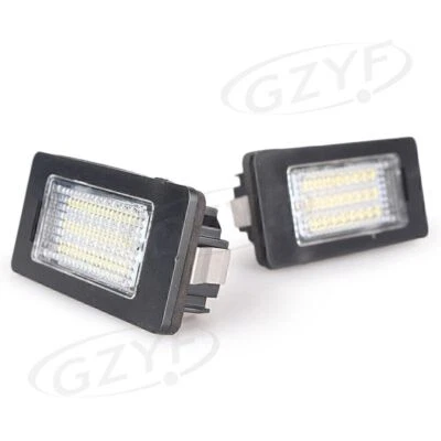 LED License Plate Lights Tag Lamp Clear Lens For BMW E82 E90 F10 F25 White Light - Image 1 of 4