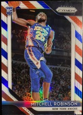 2018-19 Prizm Mitchell Robinson #227 Knicks Red White Blue RWB RC SP Clean!