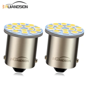 2pcs white 1156 P21W BA15S 3030 15 LED motorcycle turn signal bulb lamp 6V - Picture 1 of 8