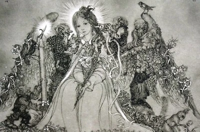 Sulamith Wulfing 1946 PREPAREITUNG ZUM FEST PREPARACIÓN para impresión mate de fiesta Foto 1 de 4