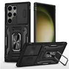 For Samsung S23 Ultra Utter Tough Metal Ring Movable Camera Window Hybrid Case