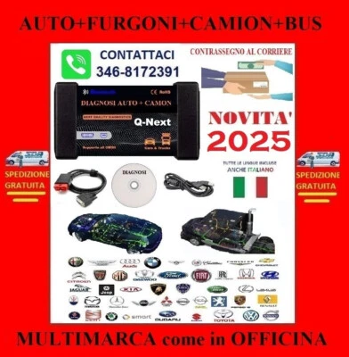 ⭐⭐DIAGNOSI DIAGNOSTICA MULTIMARCA UNIVERSALE PROFESIONAL AUTO FURGONI CAMION BUS - Immagine 1 di 4