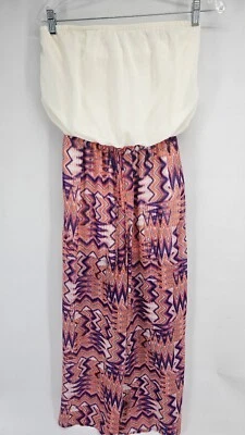 Mameluco largo para mujer L8ter blanco naranja púrpura talla M sin tirantes Foto 1 de 4