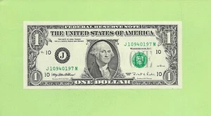 1995 ..UNCIRC $1 J 1094 0197 M .... 1995 $1 J-M NICE NOTE FRN - Picture 1 of 2