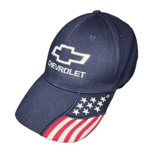 Chevrolet American Flag Hat Chevy Bowtie Logo Hook&Loop 4th Of July Patriotic - Picture 1 of 10