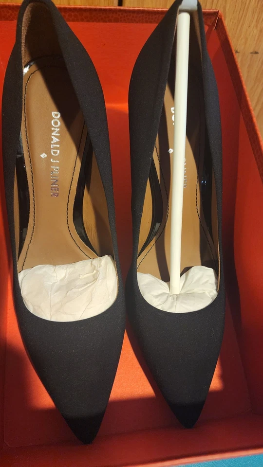 Zapatos de salón Donald J Pliner Phillo-D M075 crepé elásticos para mujer negros talla 7,5 Foto 1 de 4