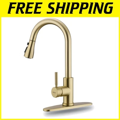 Elegante grifo de cocina comercial para autocaravana - bronce champán Foto 1 de 4