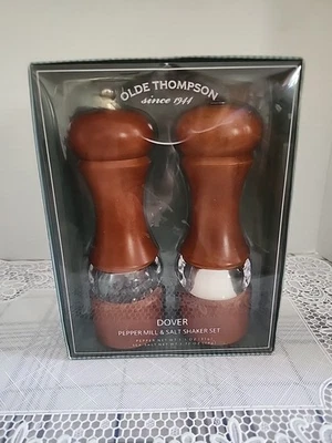 Olde Thompson (Dover) деревянный солонка и перец мельница набор с 1944 новый в коробке - Изображение 1 из 4