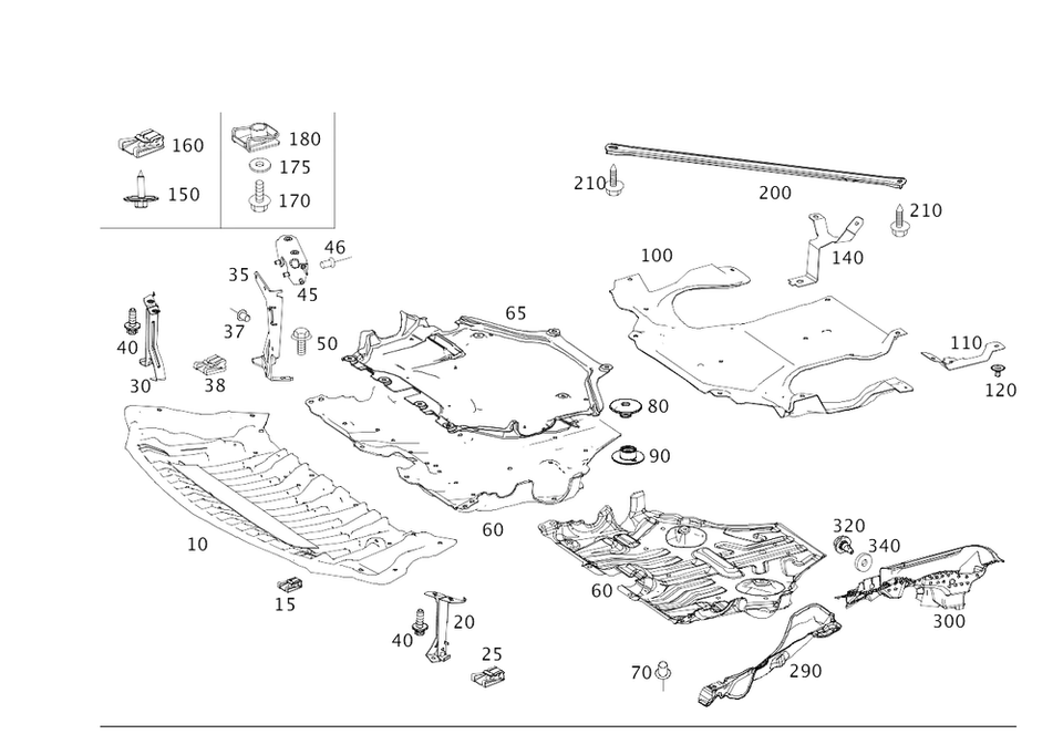 Cubierta de motor original Mercedes-Benz Comp inferior 212-524-15-30 Foto 1 de 1