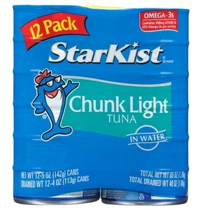 Starkist trozo claro atún en agua, paquete de 12 - Imagen 1 de 2