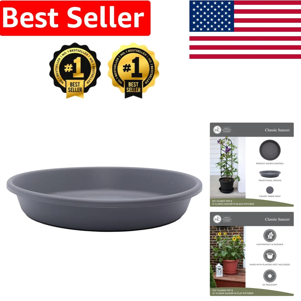 The HC Companies Sli10000a42c012lrbxx Classic Saucer 10" Warm Gray