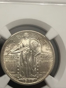 1917 Type 1 25C NGC MS 65 FH Standing Liberty Silver Quarter Better Full Head - Picture 1 of 10