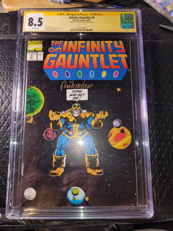 **Signed** The Infinity Gauntlet #4 8.5 CGC SS - Image 1 of 4