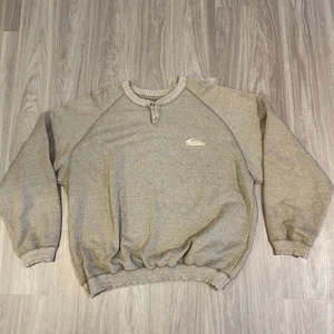 Rare Vintage Made In USA Quicksilver Silver Edition Knit Sweater Size L 90s - Picture 1 of 4