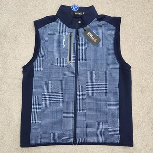 RLX Ralph Lauren Herren Medium Golf Weste Hahnentrittmuster Navy Blau - Bild 1 von 12