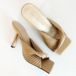 NEW Princess Polly Cortes Heels Sandstone Nude Square Toe Size 8 Y2K Party - Picture 1 of 12