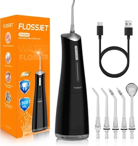 Water Flosser Cordless Oral Irrigator for Gums with 5 Tips 4 Modes, 300ML USB-C - Picture 1 of 6