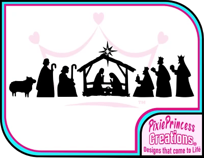 Christmas Sticker Jesus Nativity VB Vinyl Car Wall Room Decoration Window Decal - image 1 of 4