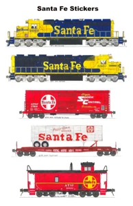 5 pegatinas individuales de tren de carga Santa Fe Andy Fletcher - Imagen 1 de 1