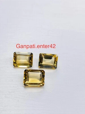 Citrin Lose Edelstein Facettiert Smaragd Oktagon Schnitt 10x8 MM Natürlich A E - Bild 1 von 4