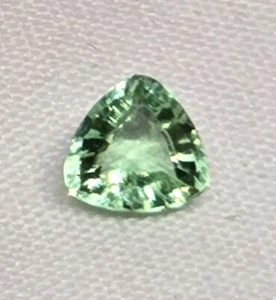 BGL REPORT! .41ct Trillion Cut 4.86x4.94x2.52mm Lt Grn Copr/Mngs Tourmaline Gem! - Picture 1 of 5