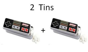 FREE SHIPPING 2 Tins of RETRO NINTENDO POWER NES Nintendo Controller Mints CANDY