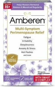 2 New Amberen Advanced Perimenopause Relief - 60 Capsules Each Ex. 08/26 - Picture 1 of 1